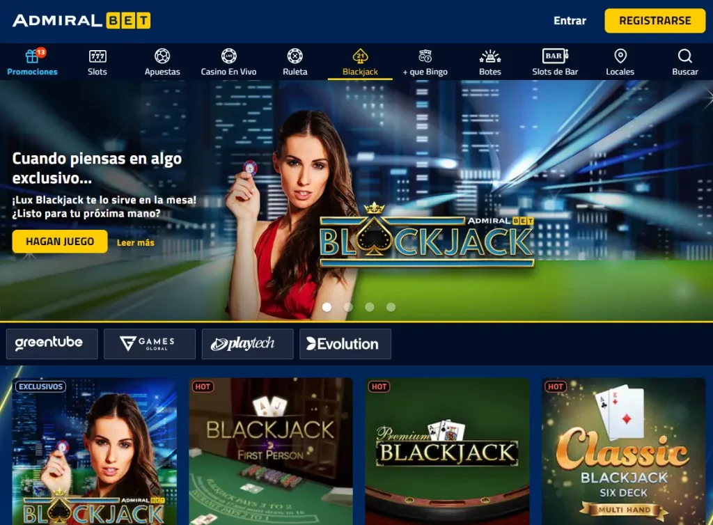 Blackjack en AdmiralBet España