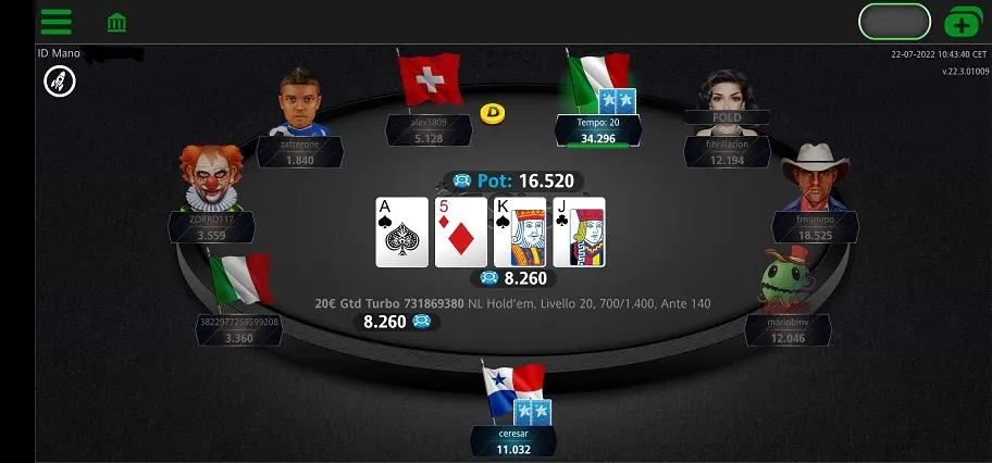 Admiral Bet Poker Torneo